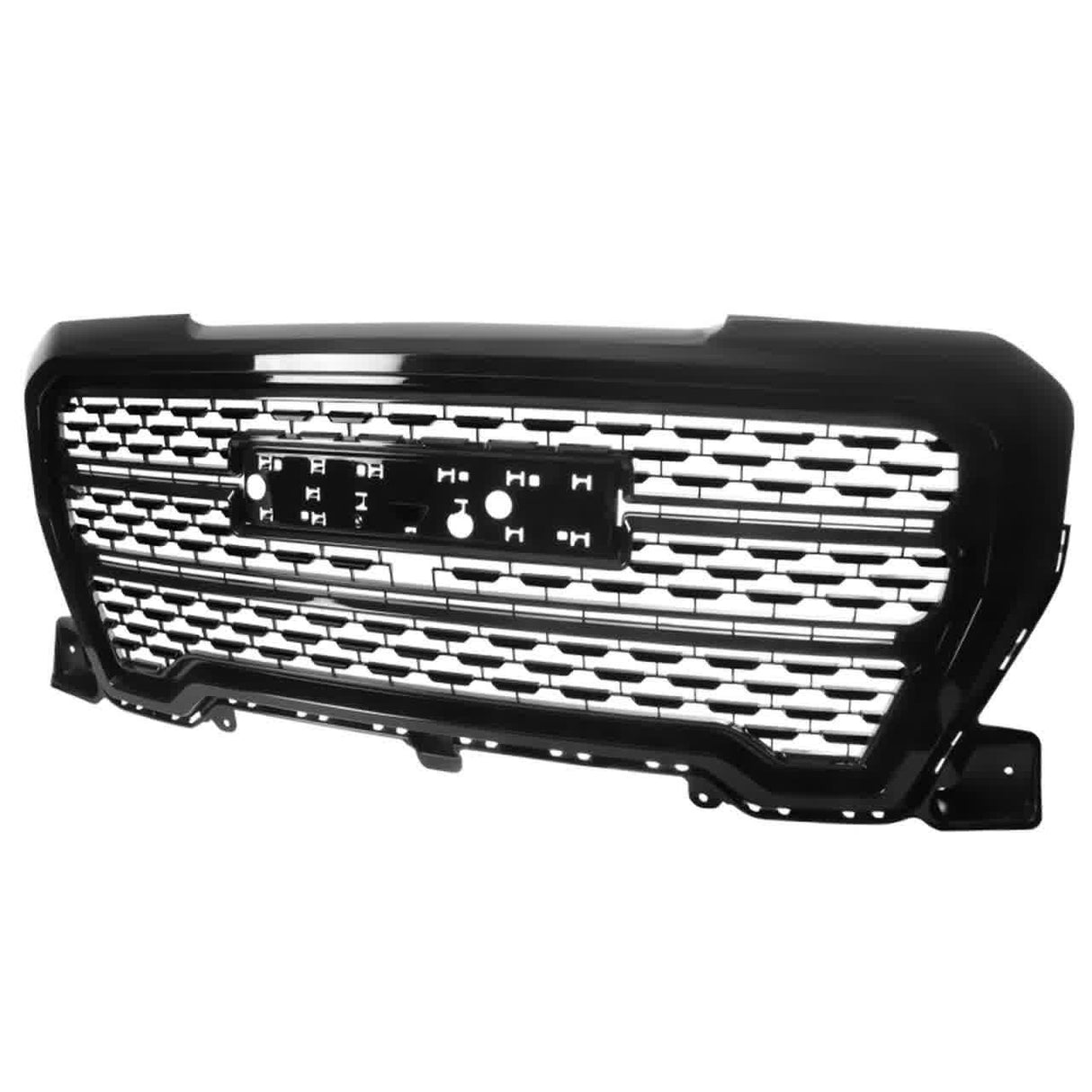 Spec-D Grill GMC Sierra 1500 (2019-2020) [ABS Mesh] Chrome / Matte Black / Glossy Black