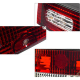 Tail Lights Nissan 240SX S13 Hatchback (89-94) w/ Center Trunk Light - Black or Red - K2 Industries