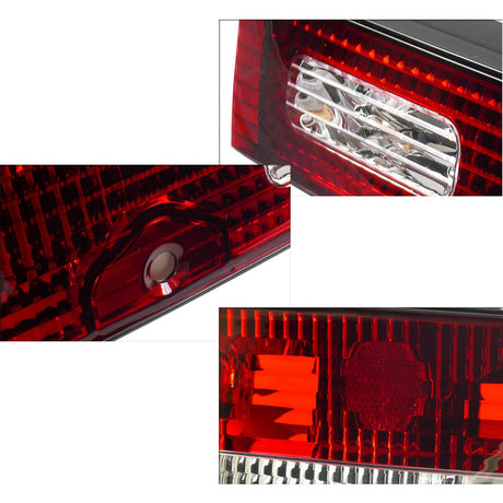 Tail Lights Nissan 240SX S13 Hatchback (89-94) w/ Center Trunk Light - Black or Red - K2 Industries