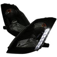 Nissan 350Z SMD LED Strip with HID Black or Chrome Projector Headlights (2003-2005) - K2 Industries