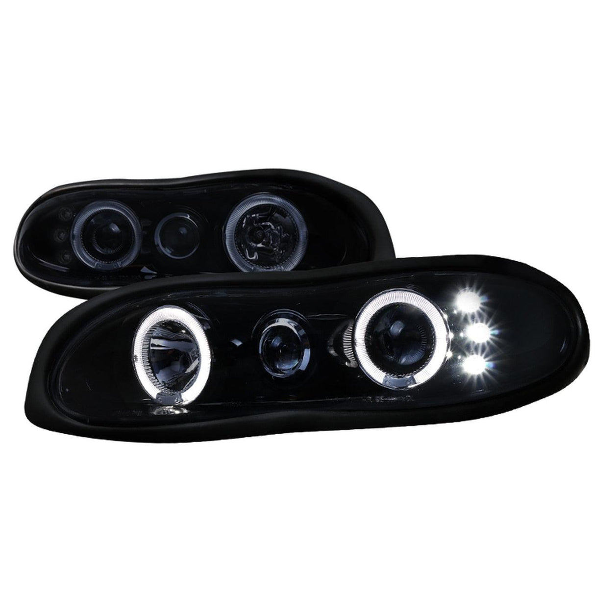 Spec-D Projector Headlights Chevy Camaro (98-02) Dual Halo LED - Black / Smoked / Chrome