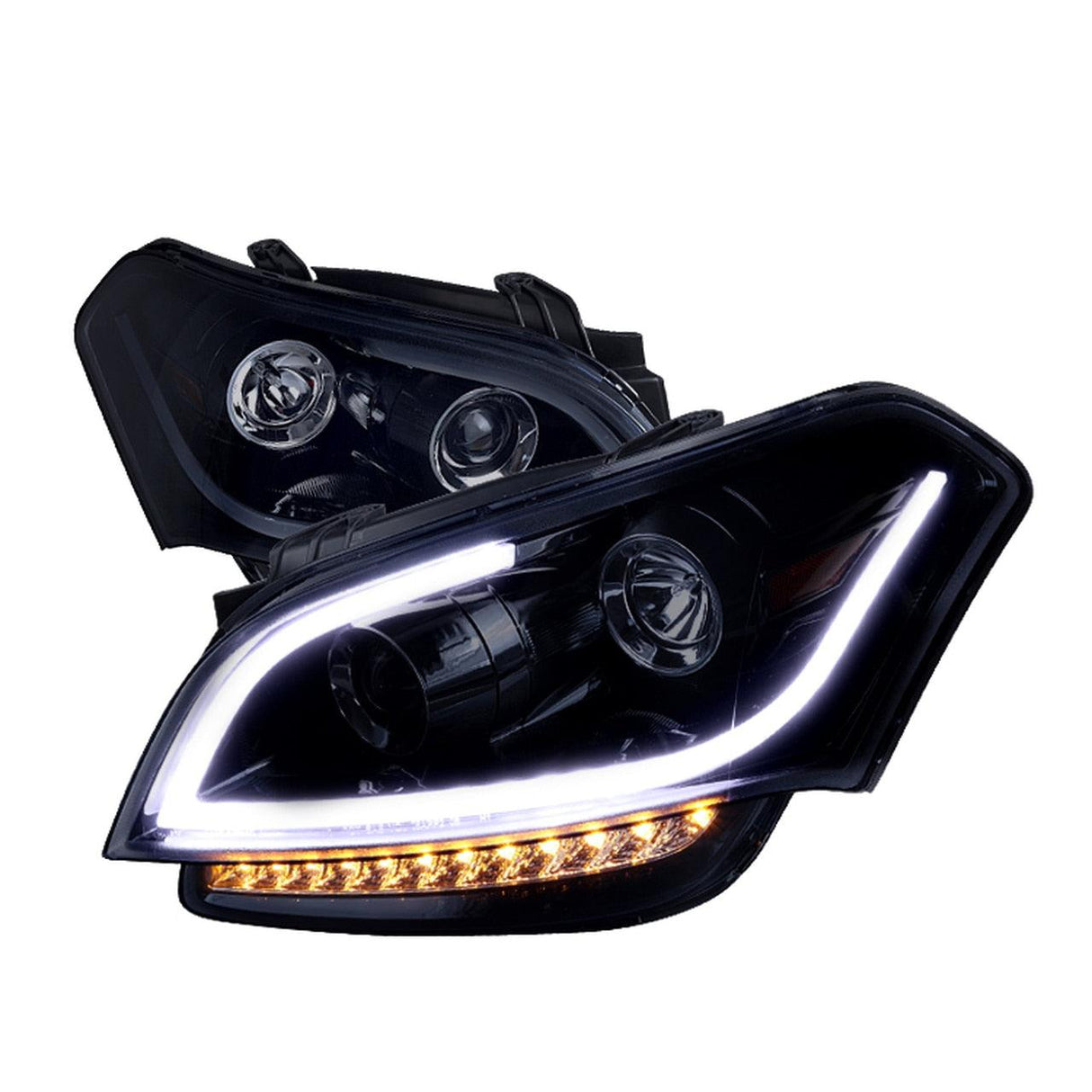 Spec-D Projector Headlights Kia Soul (2010-2011) LED DRL Black Housing