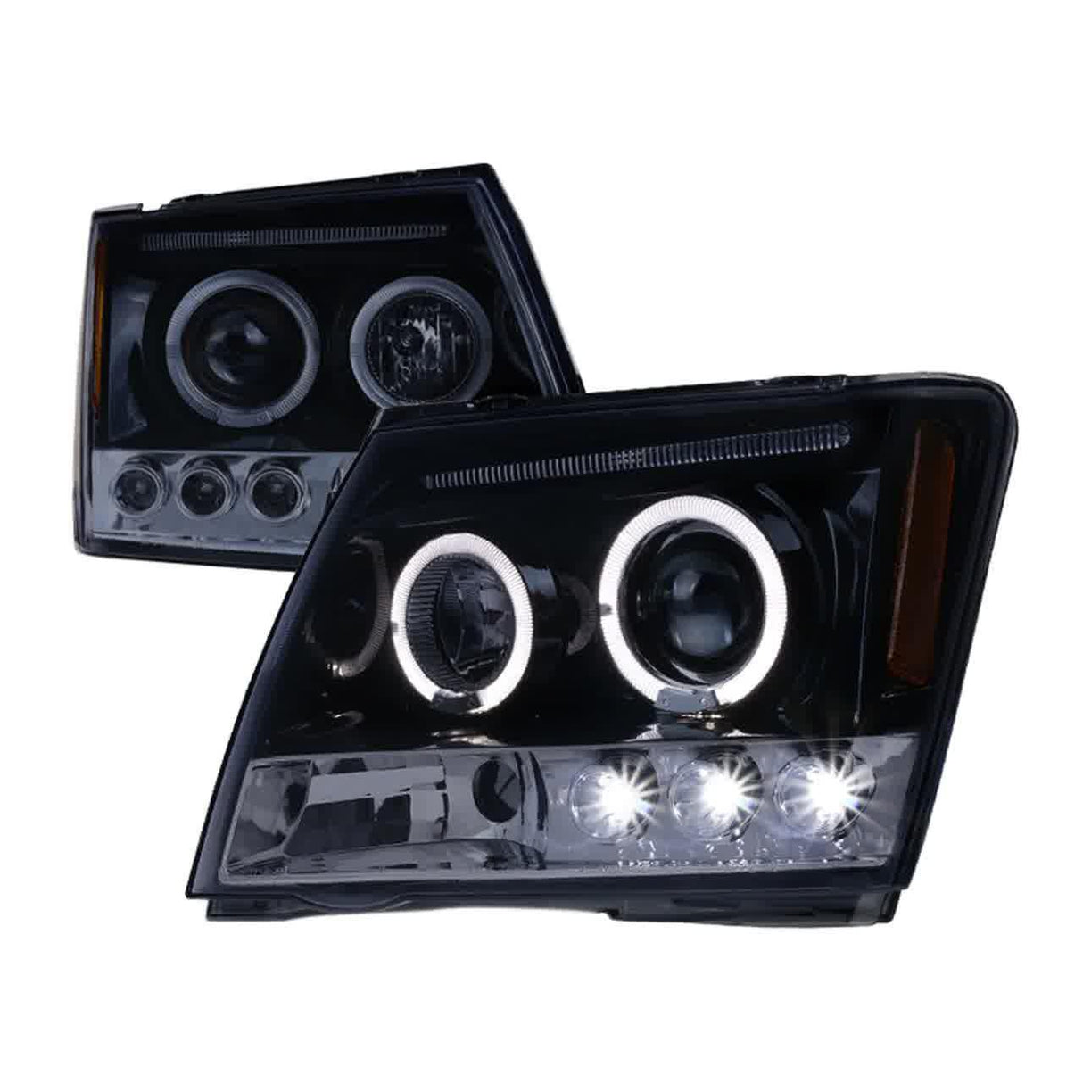 Spec-D Projector Headlights Nissan Xterra (05-12) LED Halo - Black or Chrome