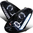 Projector Headlights Infiniti G35 Sedan (2005-2006) Halo w/ LED Strip - Black or Chrome - K2 Industries