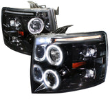 Spec-D Projector Headlights Chevy Silverado (2007-2013) Dual Halo - Black or Chrome
