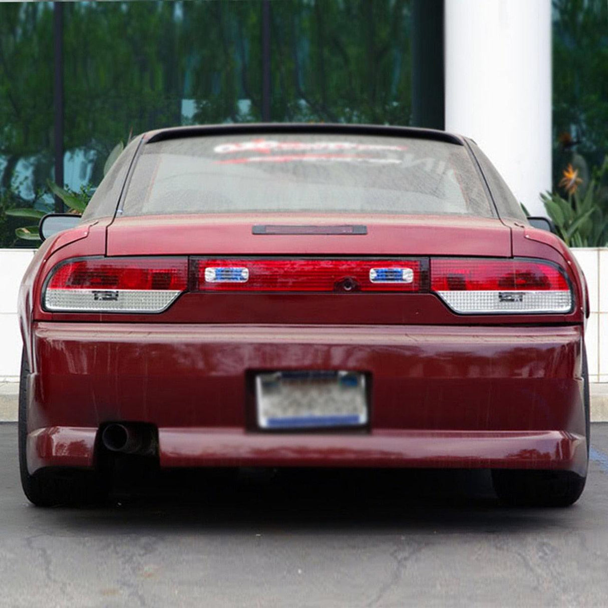 Tail Lights Nissan 240SX S13 Hatchback (89-94) w/ Center Trunk Light - Black or Red - K2 Industries