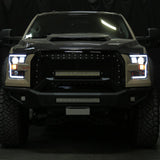 Spec-D Projector Headlights Ford F150 (2015-2016-2017) RS Triple LED - Black / Chrome / Smoke