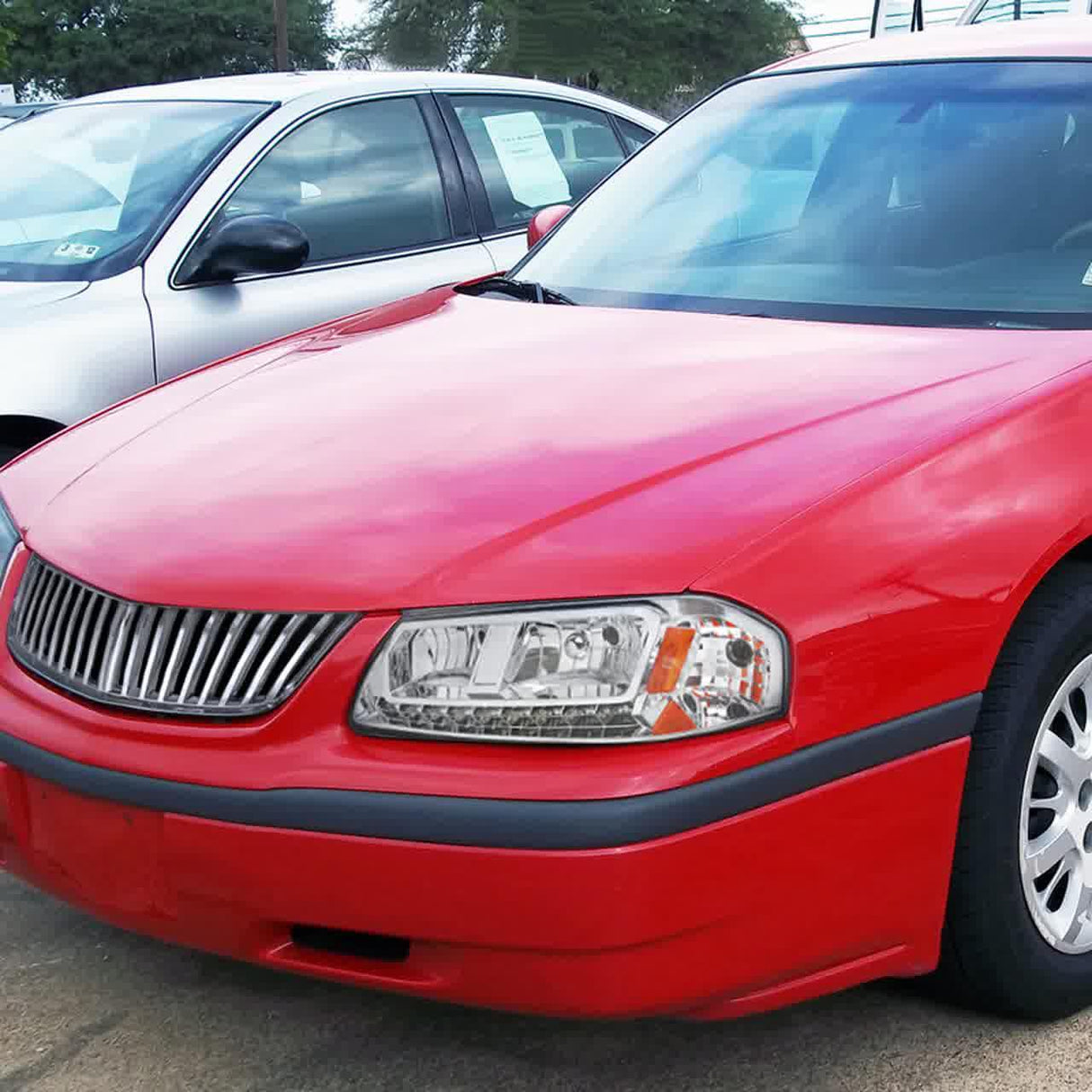 Spec-D Crystal Headlights Chevy Impala (00-05) [w/ Light Strip] Matte Black or Chrome Housing
