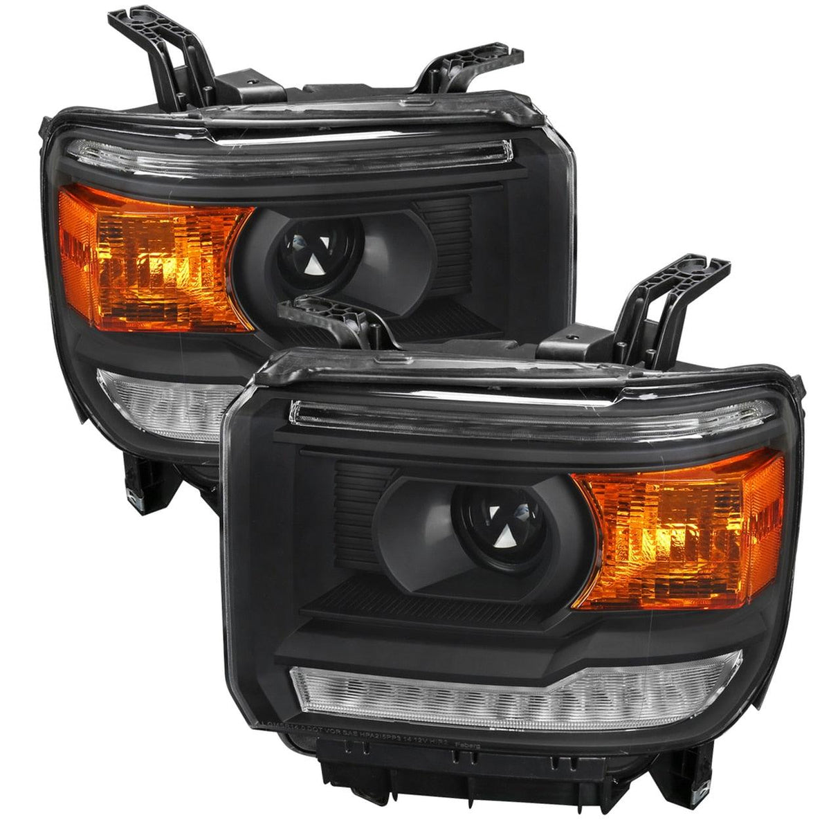 Spec-D Projector Headlights GMC Sierra 1500 (2014-2018) 2500/3500 HD (15-19) Black or Chrome