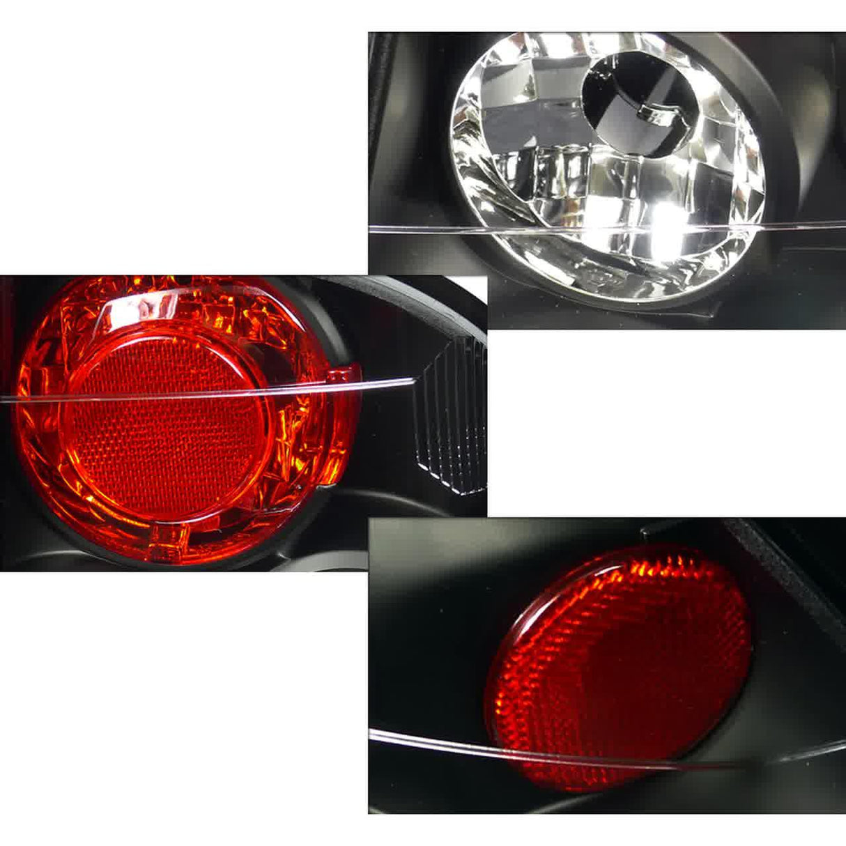 Tail Lights Honda Civic Sedan (2006-2011) Black or Chrome Housing - K2 Industries