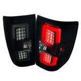 Spec-D LED Tail Lights Silverado (14-17) Sierra (15-17) w/ Red LED U-Bar Black or Chrome