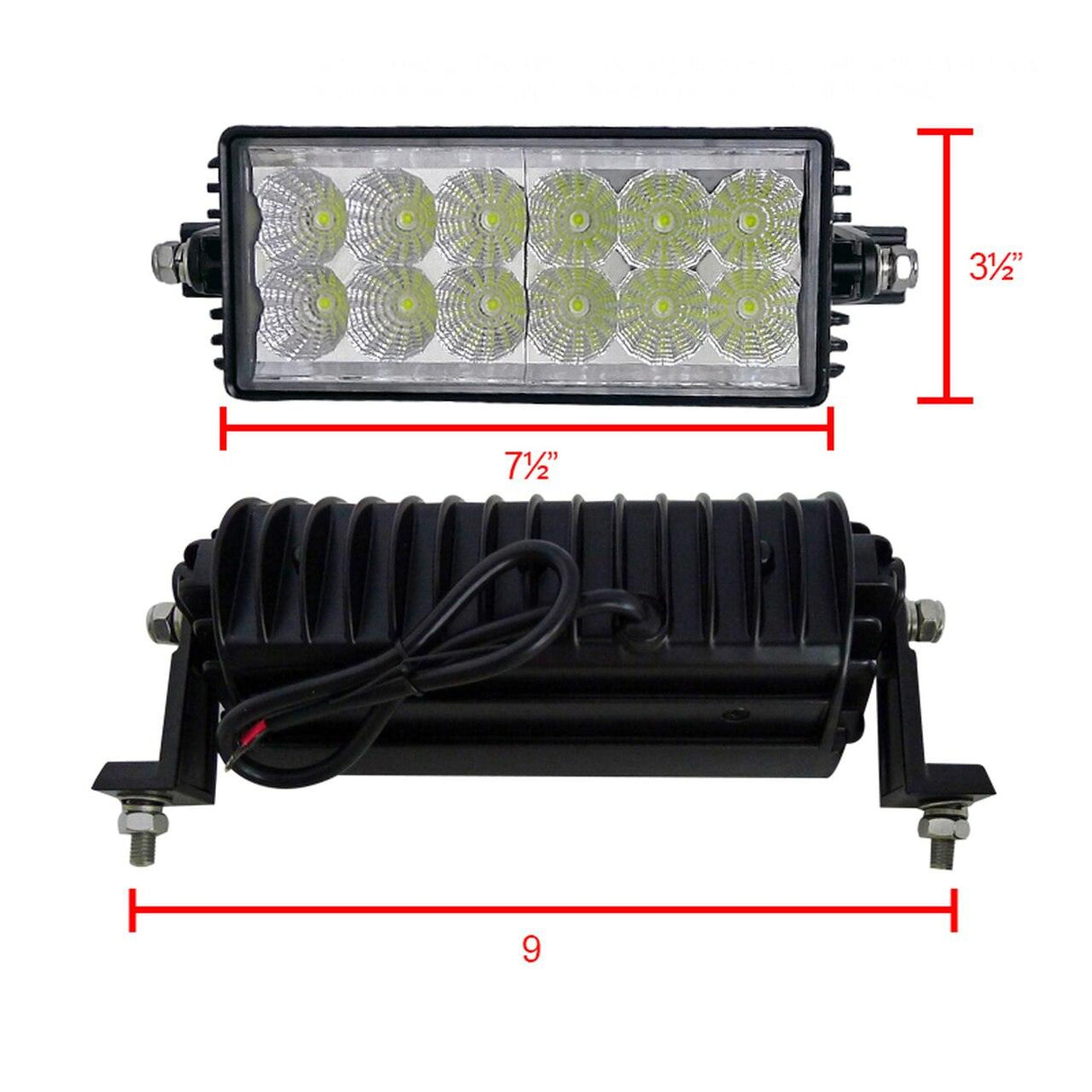 Spec-D Universal LED Light Bar [6000K] 36W 12-LED / 72W 24-LED / 90W 30-LED / 144W 48-LED / 180W 60-LED / 216W 72-LED / 300W 100-LED