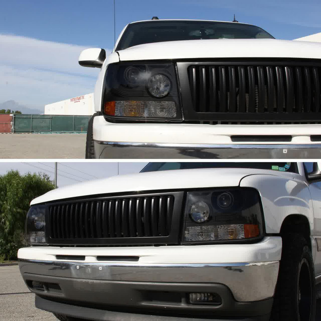 Spec-D Projector Headlights Silverado (99-02) Tahoe/Suburban (00-06) w/ Bumper Lights -  Black or Chrome