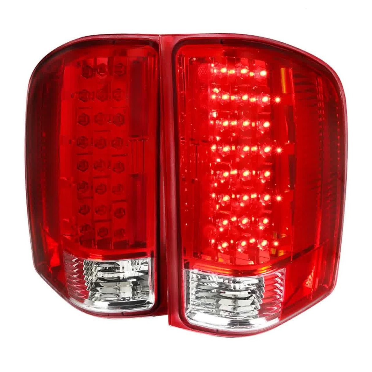 Spec-D LED Tail Lights Chevy Silverado (2007-2014) Black / Clear