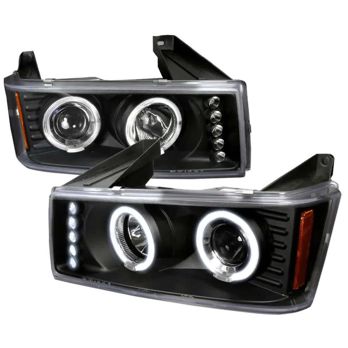 Spec-D Projector Headlights Chevy Colorado / Canyon (04-12) [Dual Halo LED] Black or Chrome Housing