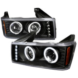 Spec-D Projector Headlights Chevy Colorado / Canyon (04-12) [Dual Halo LED] Black or Chrome Housing