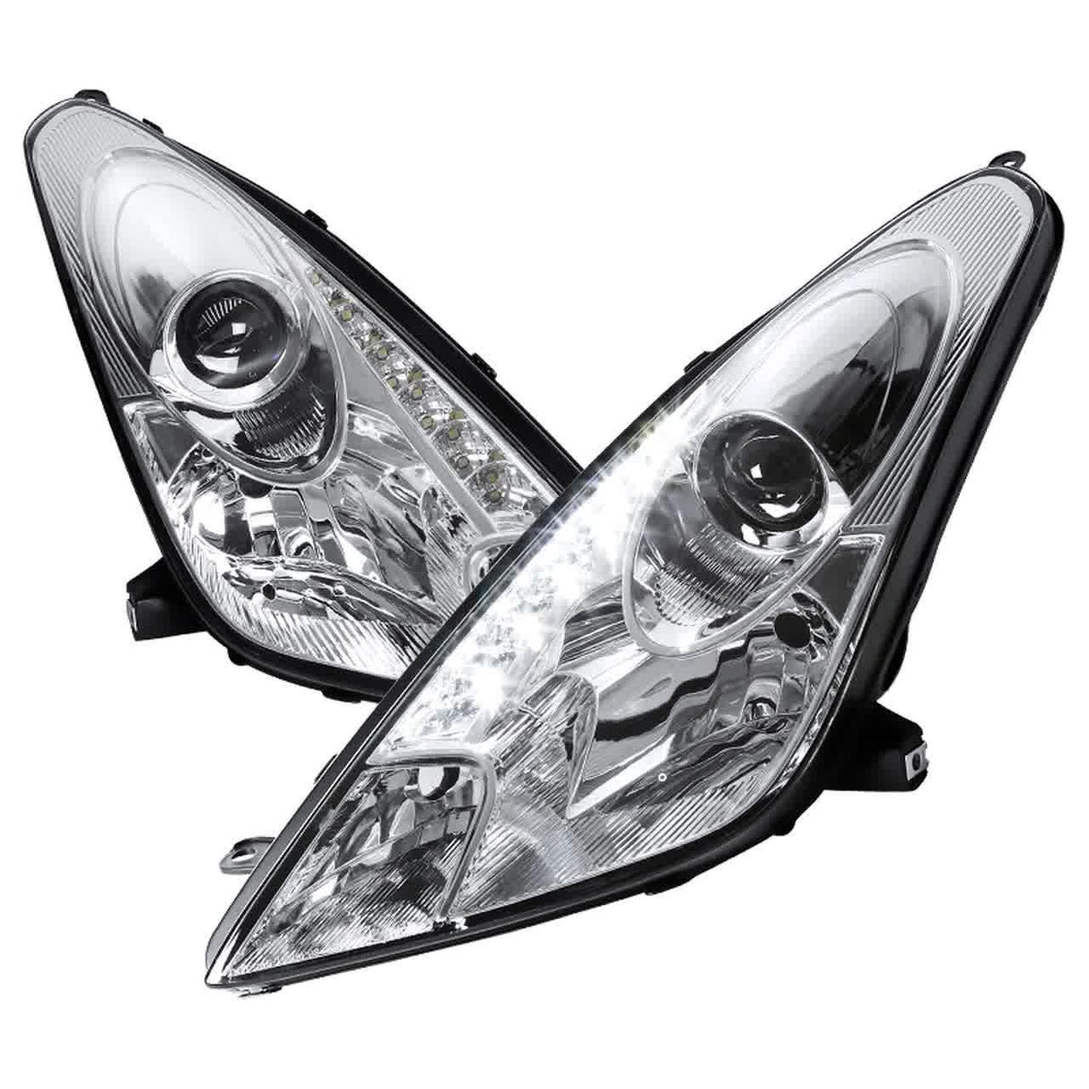 Spec-D Projector Headlights Toyota Celica (00-05) [w/ SMD LED Light Strip] Matte Black or Chrome Housing