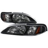 Spec-D OEM Replacement Headlights Ford Mustang SN95 (94-98) Chrome / Black / Smoke Lens