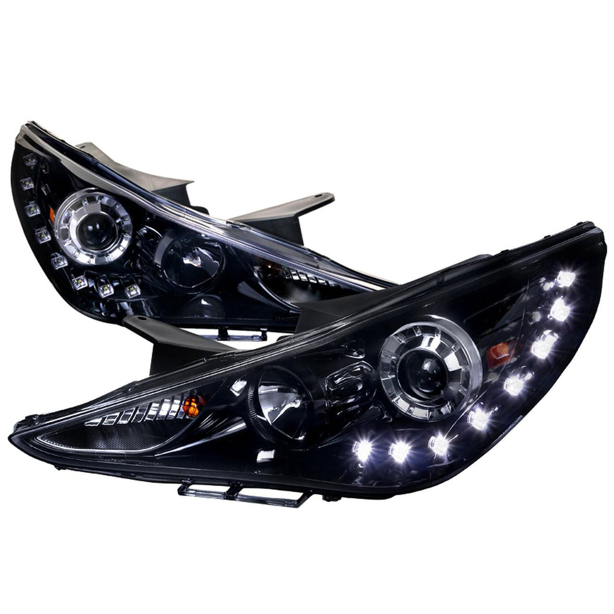 Spec-D Projector Headlights Hyundai Sonata (2011-2014) LED DRL - Black or Chrome