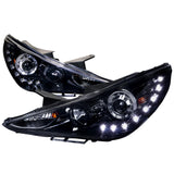 Spec-D Projector Headlights Hyundai Sonata (2011-2014) LED DRL - Black or Chrome