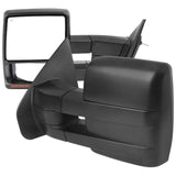 Spec-D Towing Mirrors Ford F150 (04-06) Powered / Heated / LED Turn Signal & Puddle Lights - Black or Chrome