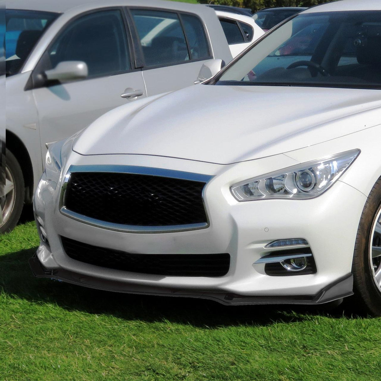 Spec-D Front Bumper Lip Infiniti Q50 (2014-2018) 3 Piece - Matte or Glossy Black