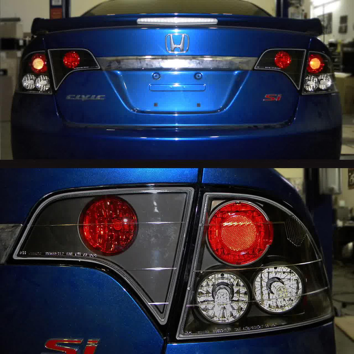Tail Lights Honda Civic Sedan (2006-2011) Black or Chrome Housing - K2 Industries