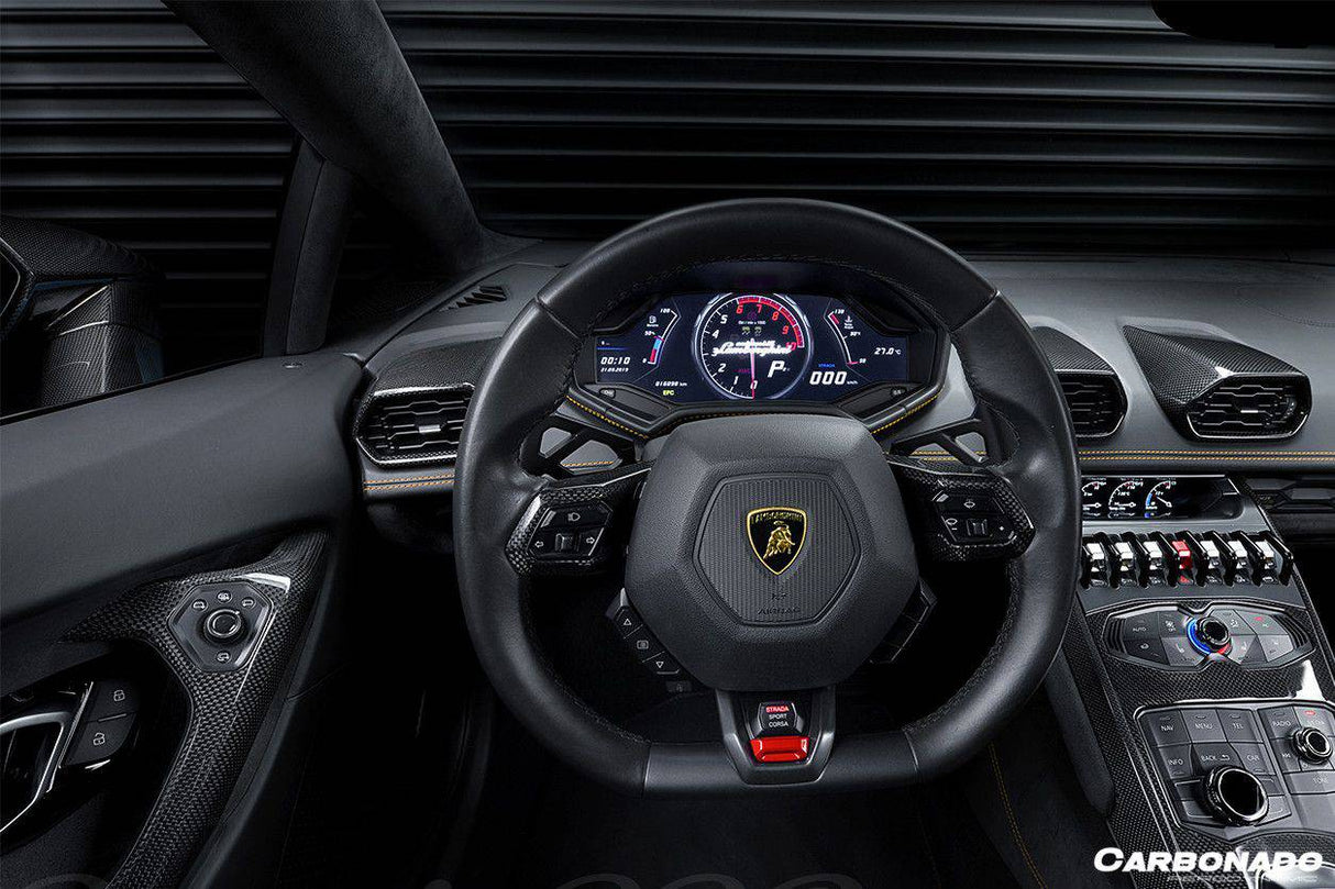 2015-2019 Lamborghini Huracan LP610  LP580  EVO OEM Style Autoclave Carbon Fiber AC Panel Trim