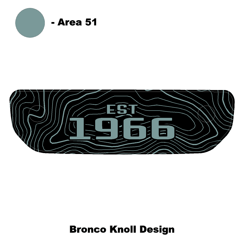 1966 Topographic Shifter Plate (Printed Series + Acrylic) - 2021+ Bronco