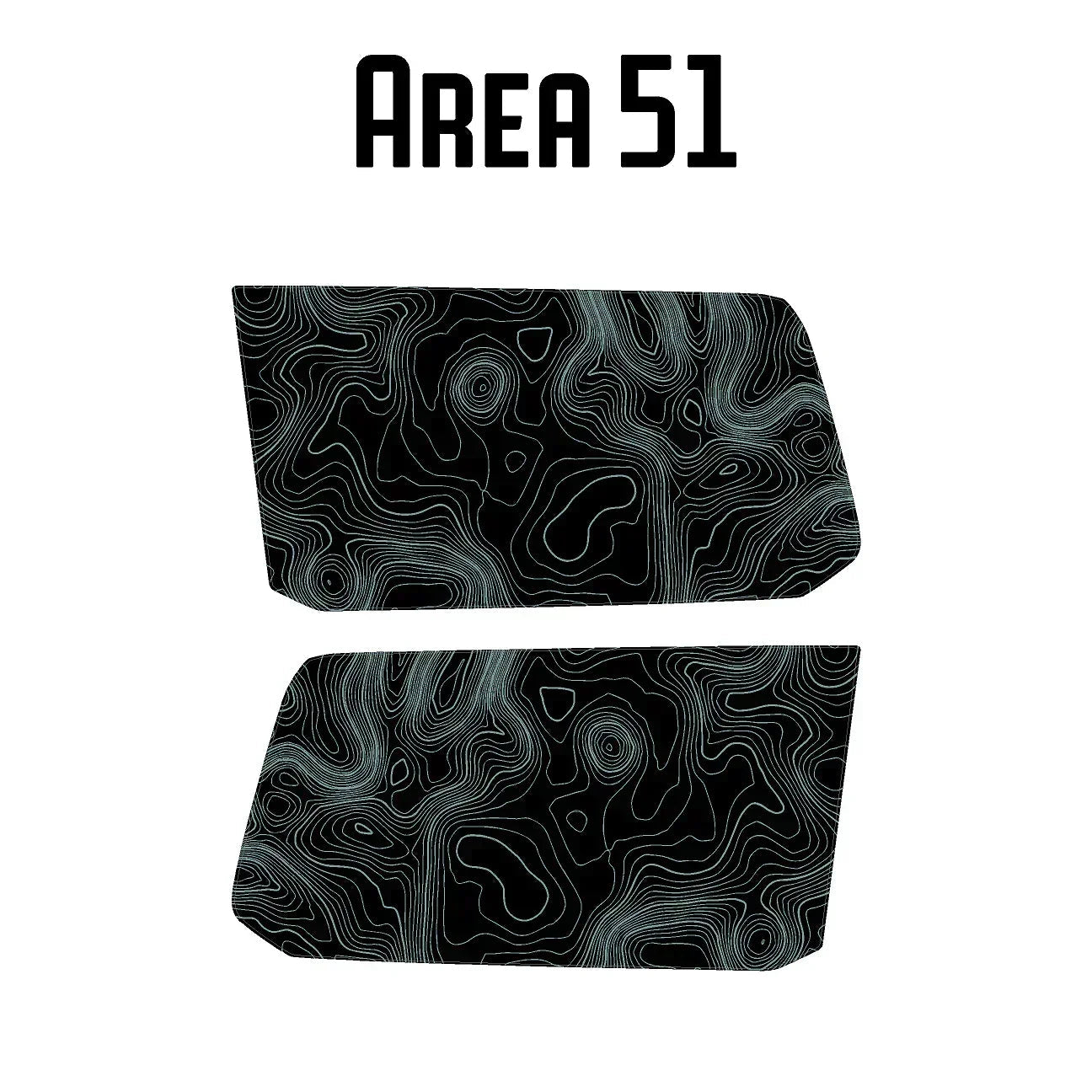 Topographic Rear Window Map Overlays - 2024+ Land Cruiser