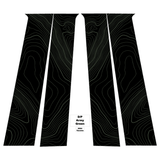 Topographic B Pillar Overlays - 2024+ Tacoma Double Cab / 2025+ 4Runner
