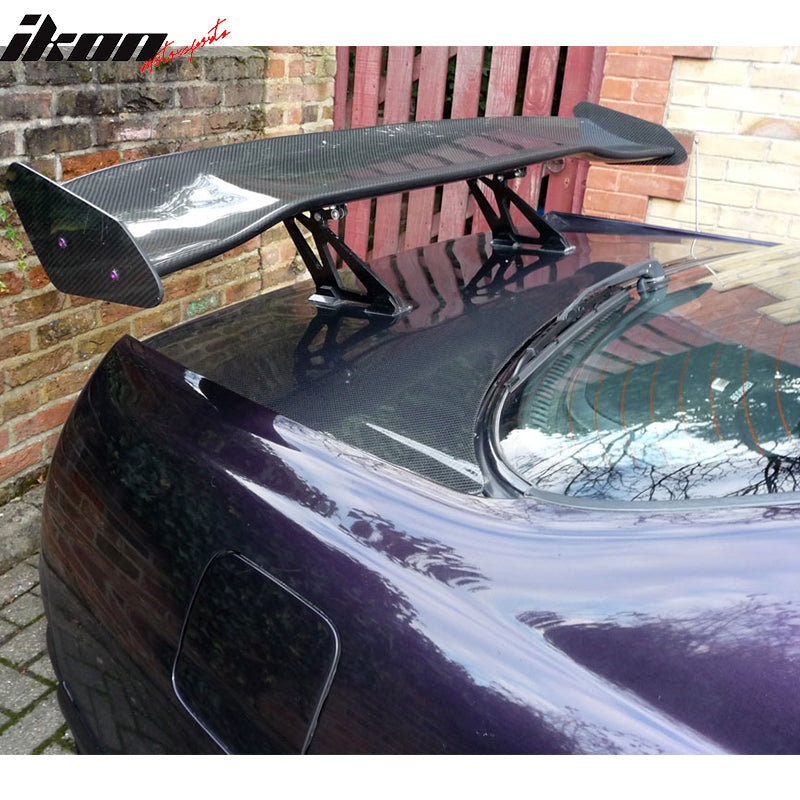 56"Inch GT Style 3D Carbon Fiber Racing Race Drag Trunk Spoiler Wing