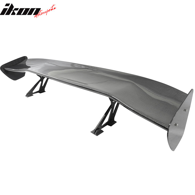 Universal 56" Inch GT Style Racing Trunk Spoiler Wing 3D Carbon Fiber
