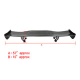 Universal 57" GT Style Racing Race Drag Trunk Spoiler 3D Carbon Fiber