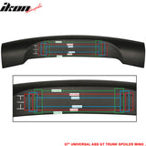 Fit For Nissan 57in ABS GT BLK Rear Span Trunk Spoiler Sports