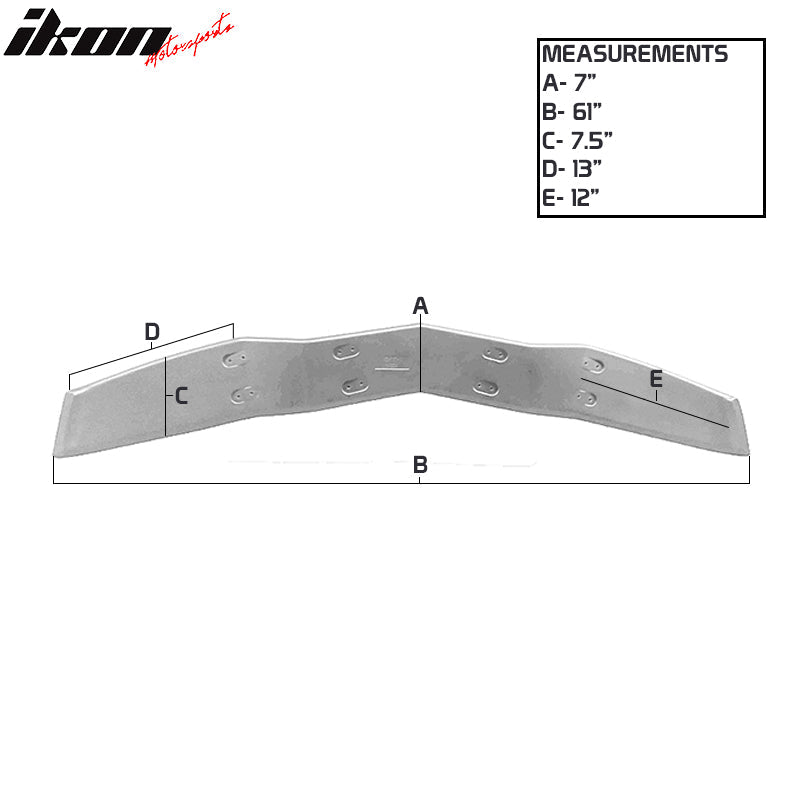 2016-2024 Chevy Camaro Black Rear Side Window Louver Trunk Spoiler ABS