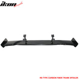 Universal 57" JDM GT RS Style 3D Rear Trunk Spoiler Wing Carbon Fiber