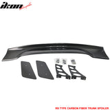 Universal 57" JDM GT RS Style 3D Rear Trunk Spoiler Wing Carbon Fiber