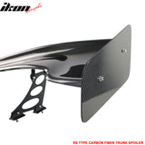 Universal 57" JDM GT RS Style 3D Rear Trunk Spoiler Wing Carbon Fiber