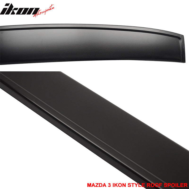 2014-2018 Mazda 3 Sedan IKON Unpainted Rear Roof Spoiler Wing ABS