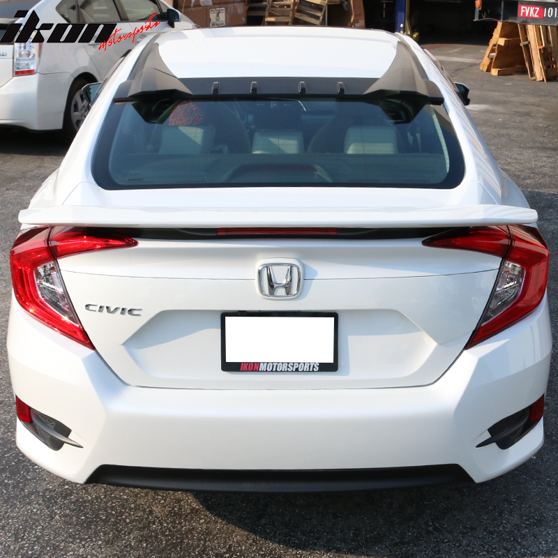 2016-2021 Honda Civic Sedan TR Style Roof Spoiler Wing ABS