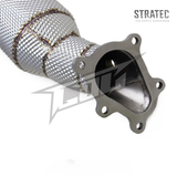 High‑Flow Catted Stainless Steel Downpipe with Heat Shield for Nissan GT‑R R35 3.8TT