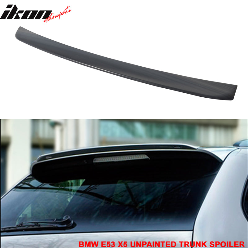 2000-2006 BMW E53 X5 SUV Euro Style Black Rear Roof Window Spoiler ABS