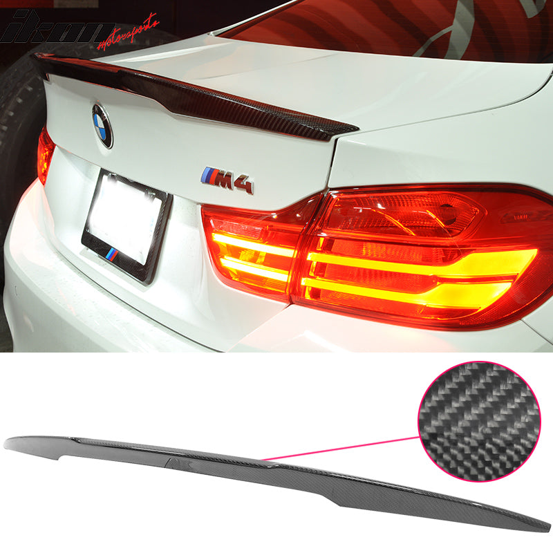 2015-2020 BMW M4 F82 4-Series P Style Carbon Fiber Trunk Spoiler