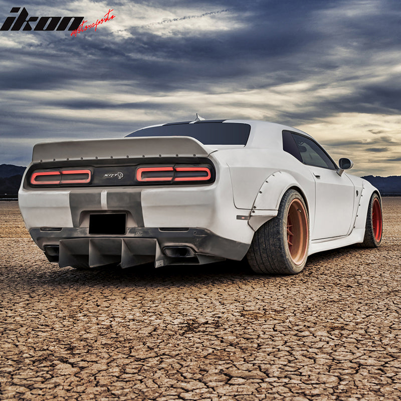 2015-2023 Dodge Challenger Ikon Duckbill Unpainted Trunk Wing Spoiler