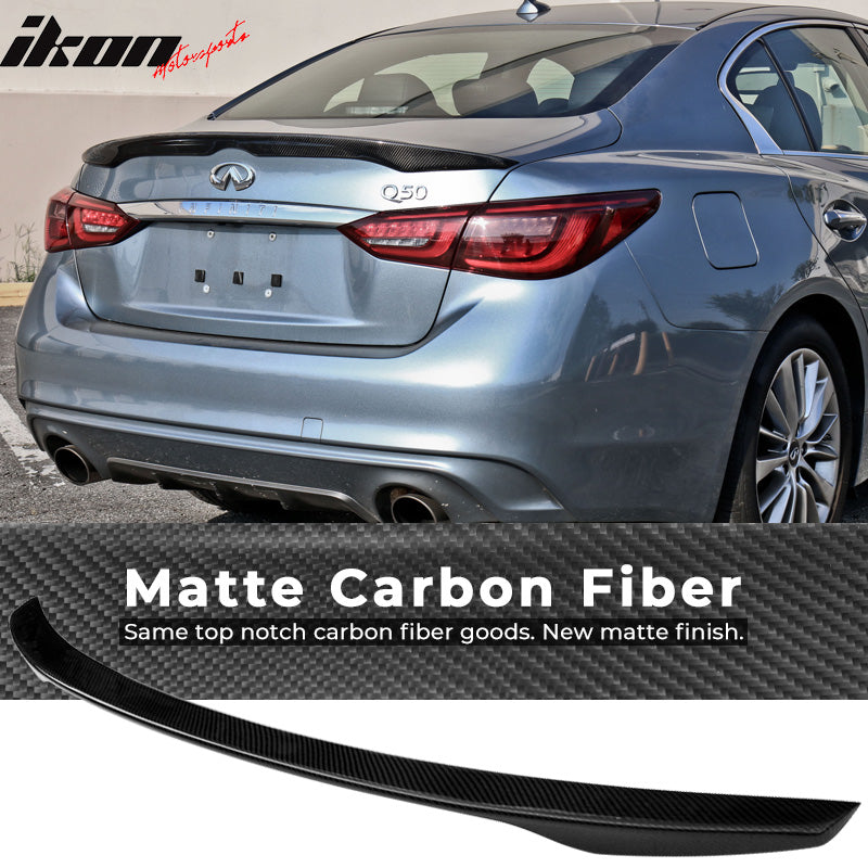 2014-2024 Infiniti Q50 Sedan Japanese Style Trunk Spoiler Carbon Fiber