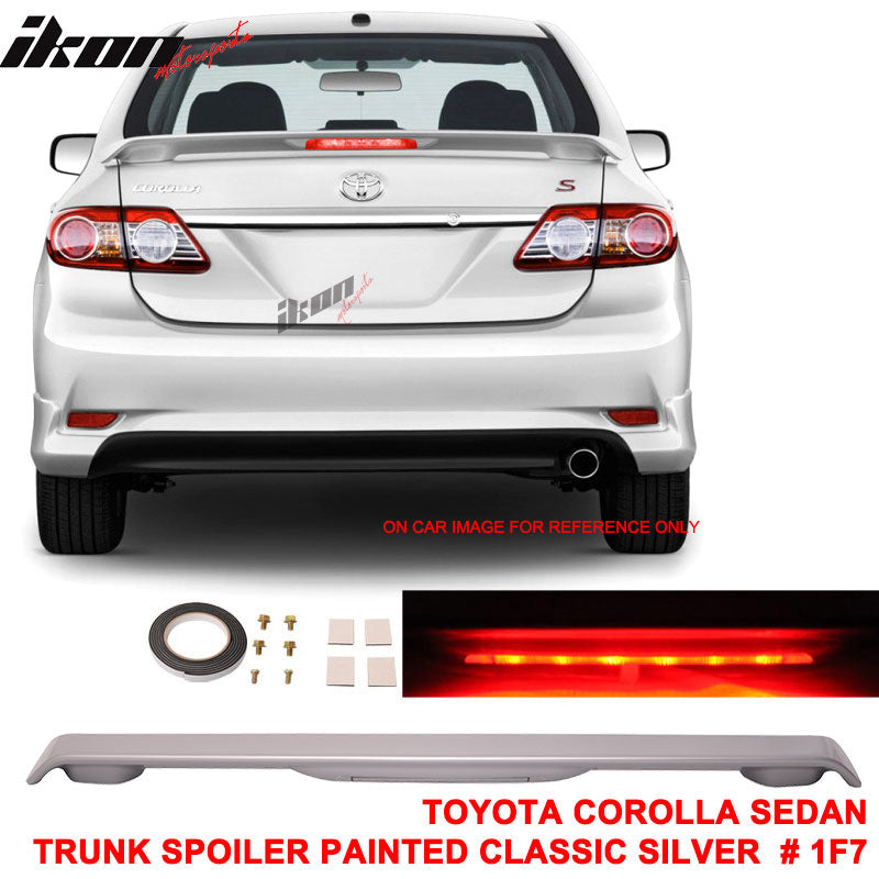 2009-2013 Toyota Corolla Sedan Trunk Spoiler with 3RD LED Brake Light