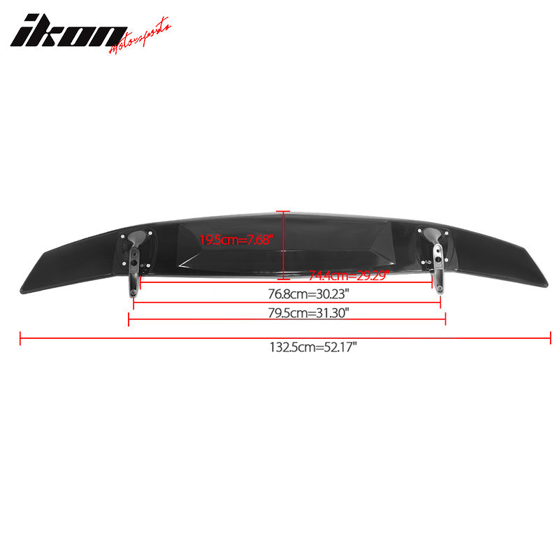 Universal Fitment 2 Post Matte Black Rear Spoiler Wing Lip Wing ABS