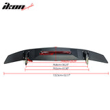 Universal Rear Spoiler Wing With 3rd Brake Light Ikon Style Trunk Wing