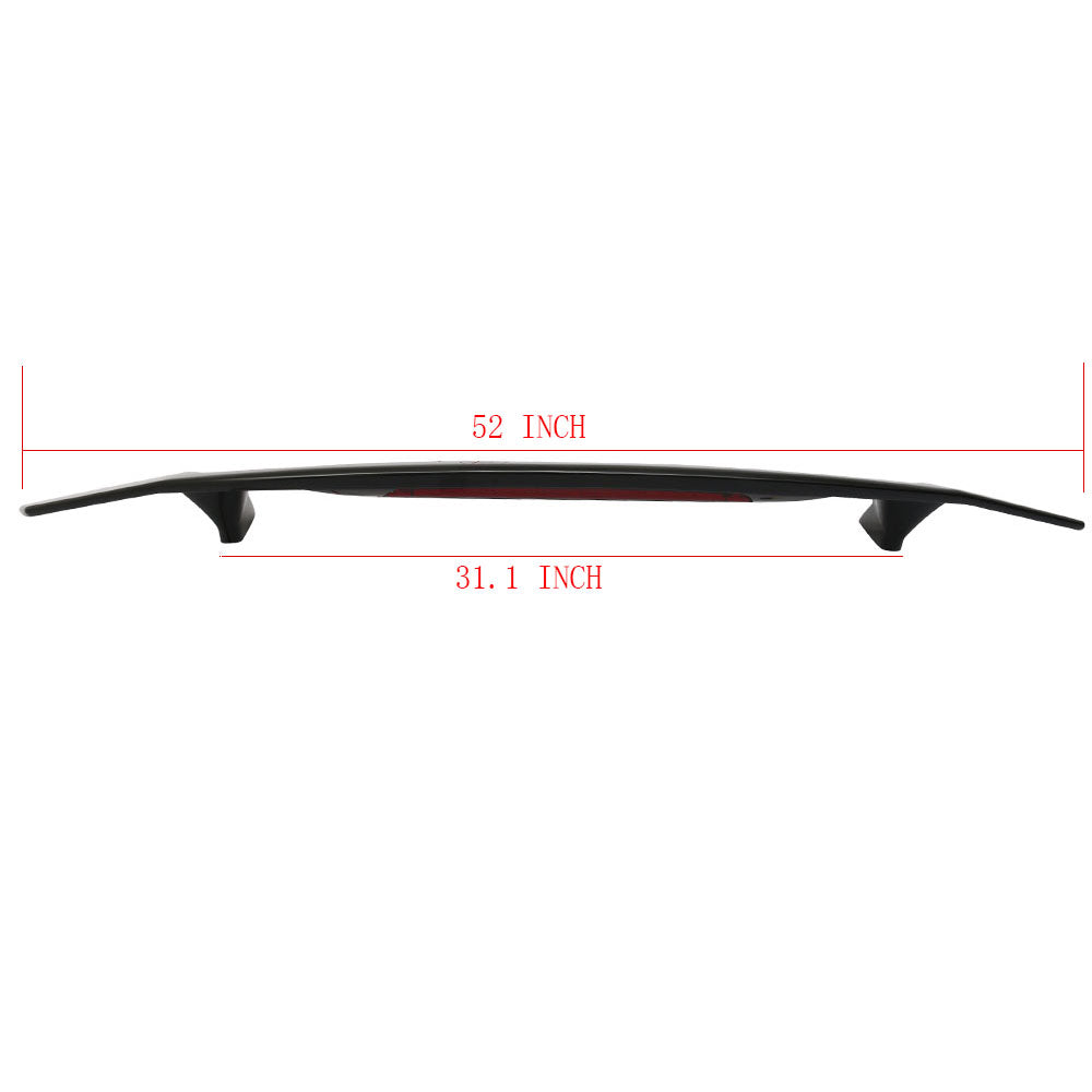 Universal Rear Spoiler Wing With 3rd Brake Light Ikon Style Trunk Wing